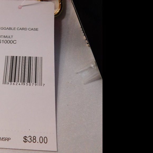 Betsey Johnson Wallet Card Case Peggable with Key Ring Peace Love Smile - Picture 4 of 5